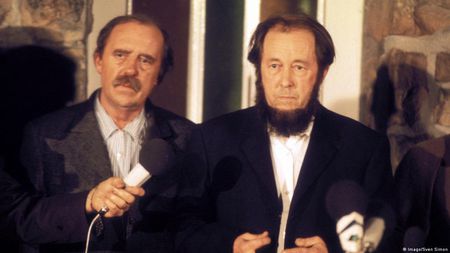 Aleksander Solzhenitsyn and Heinrich Böll in Germany, February 1974.
