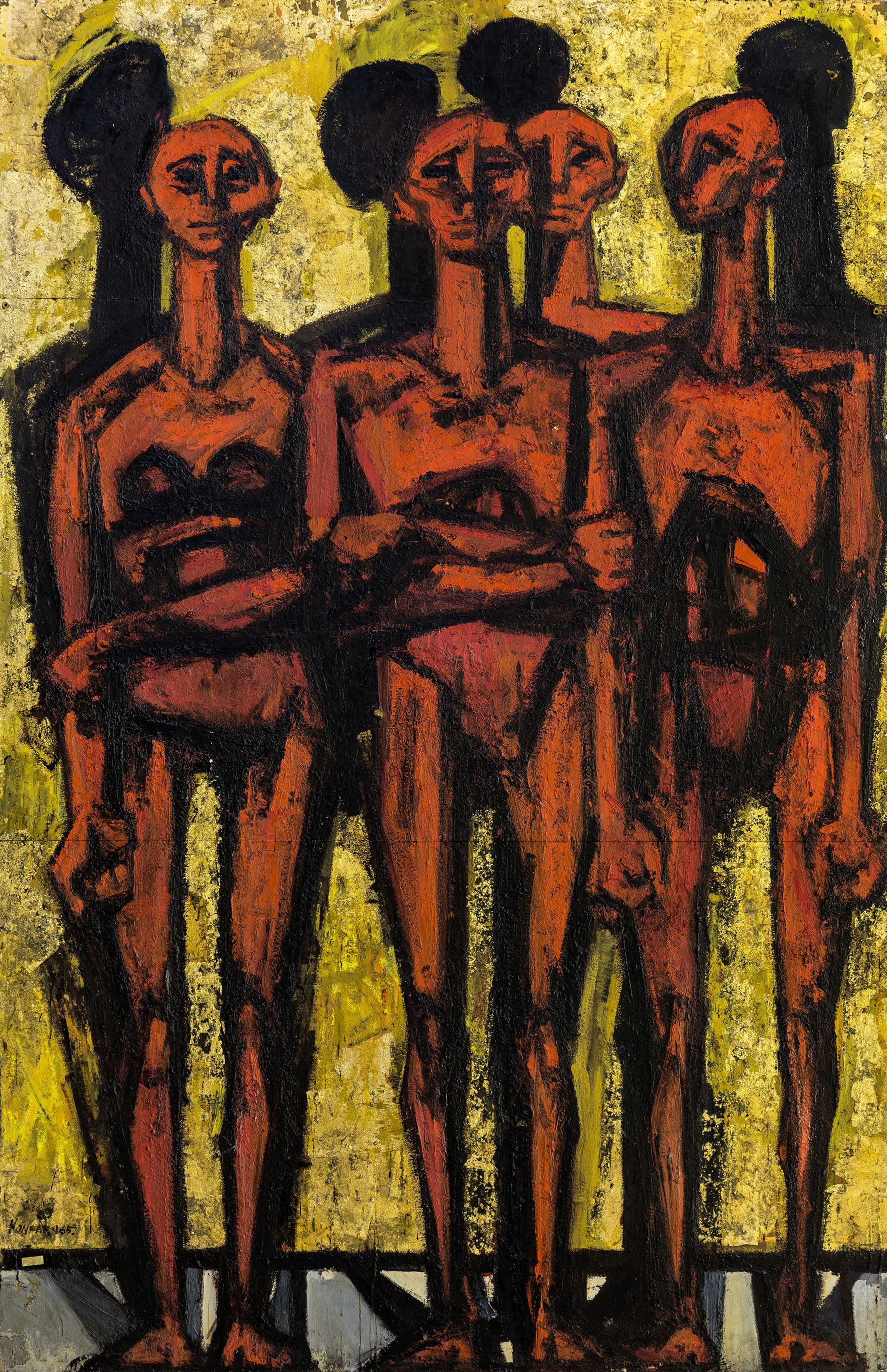 Gyula Konfár: Resistance in the Camp (Prisoners of the Concentration Camp), 1965